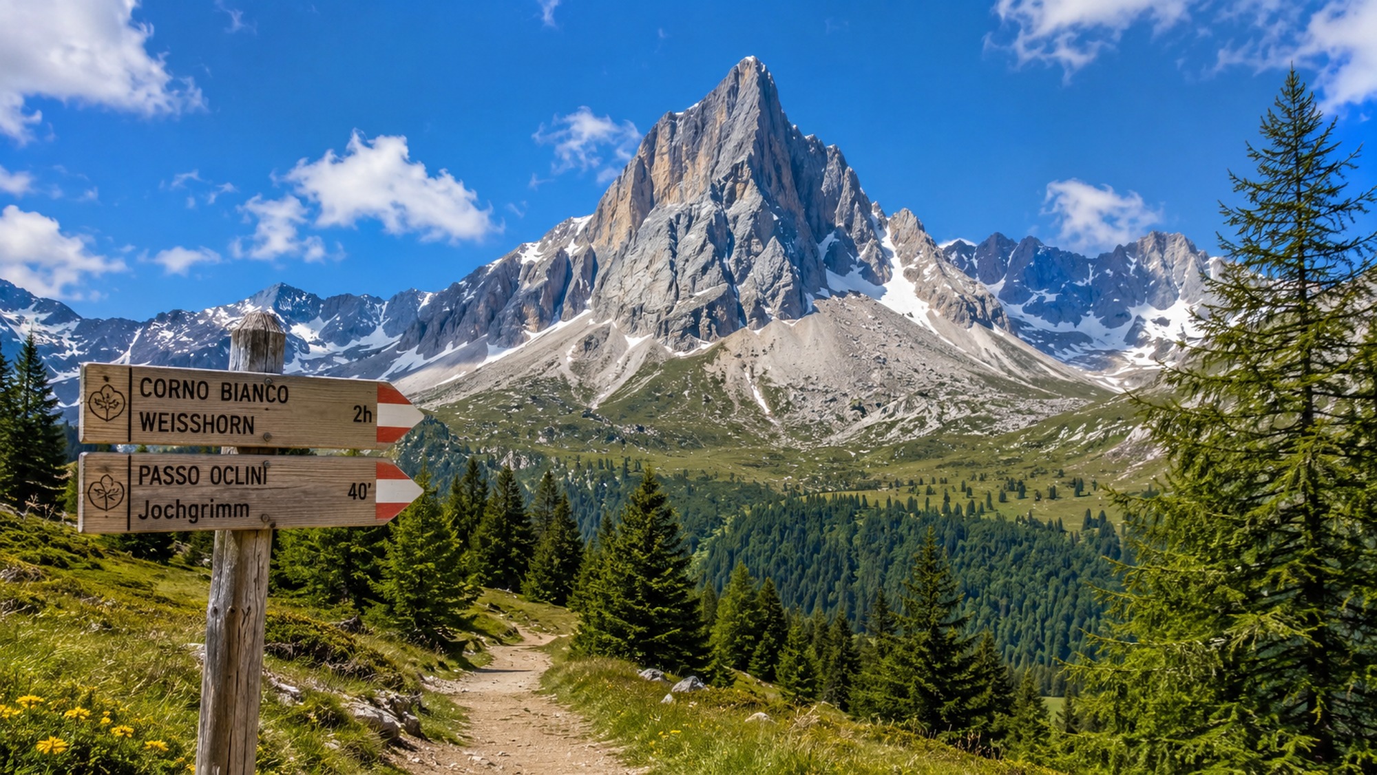 Il Corno Bianco dal Passo Oclini